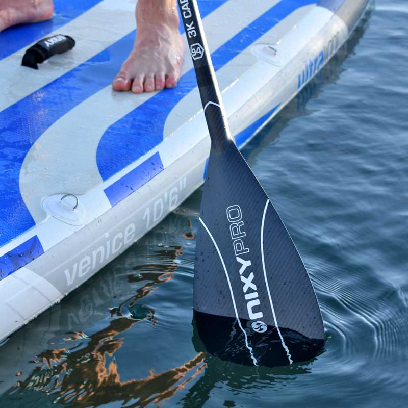 NIXY 3 - Piece Adjustable 100% 3K Color Carbon Fiber SUP Pro Paddle - Angler's Pro Tackle & Outdoors