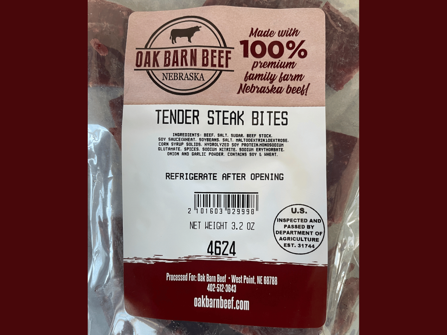 Oak Barn Beef - Tender Steak Bites from our Nebraska, Family Farm - Angler's Pro Tackle & Outdoors
