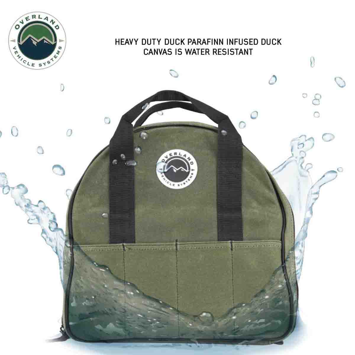 Overland Vehicle Systems Jumper Cable Storage Bag - #16 Waxed Canvas - Angler's Pro Tackle & Outdoors