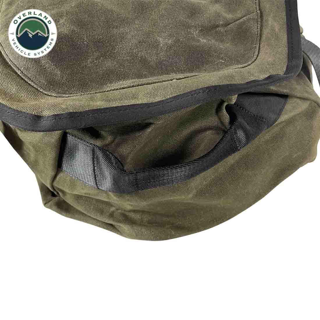 Overland Vehicle Systems Large Duffle Bag with Handle & Straps - #16 Waxed Canvas Storage - Angler's Pro Tackle & Outdoors