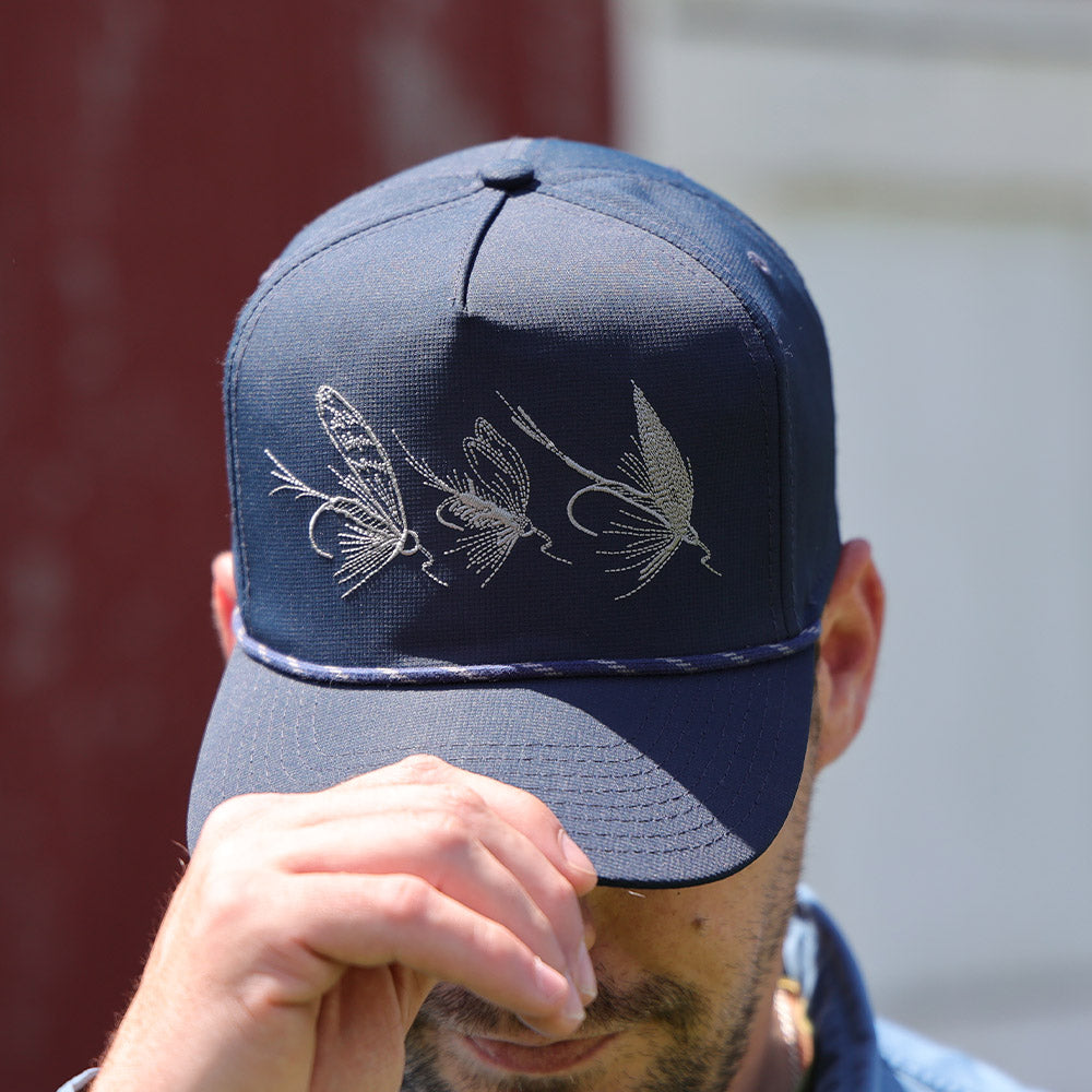Paramount Outdoors Tri-Fly Fishing Ridgeline 5-Panel Rope Cap