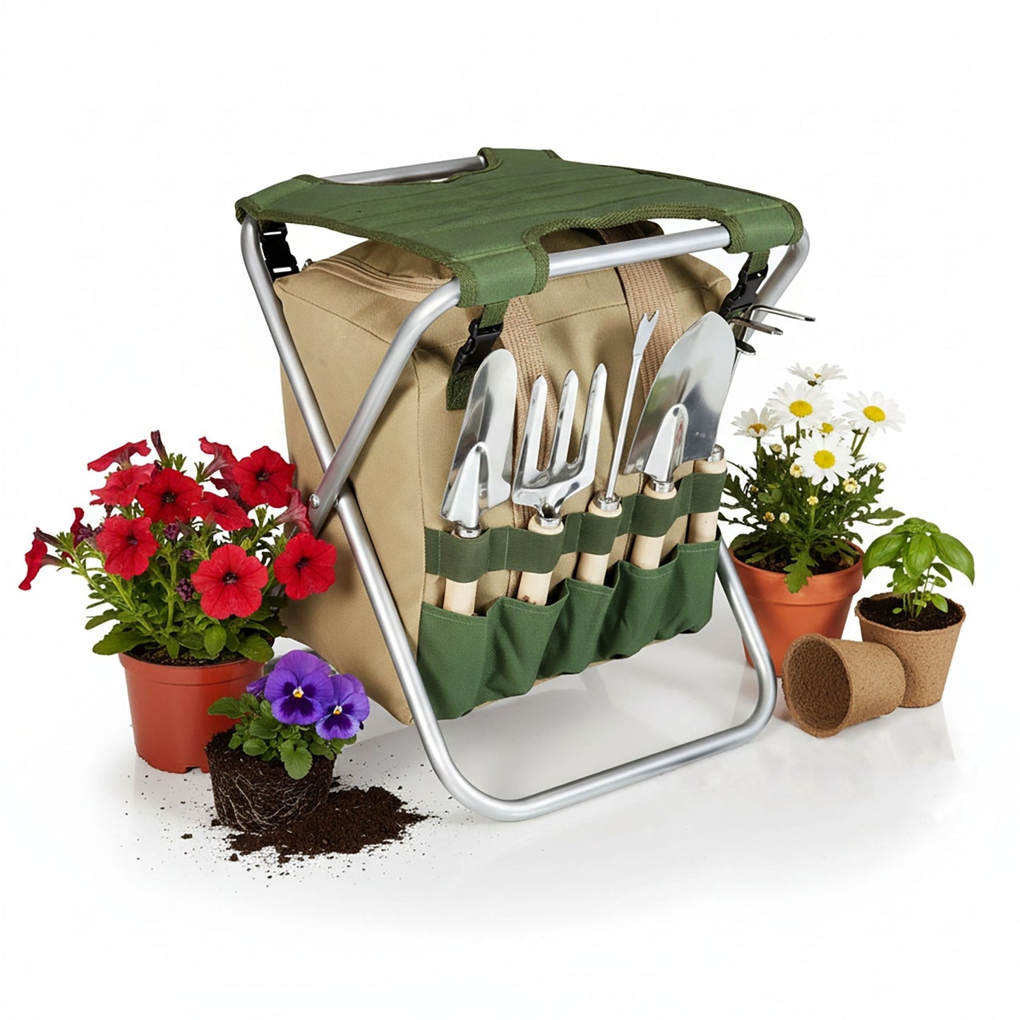 Picnic Time Gardener Folding Seat with Tools - Angler's Pro Tackle & Outdoors