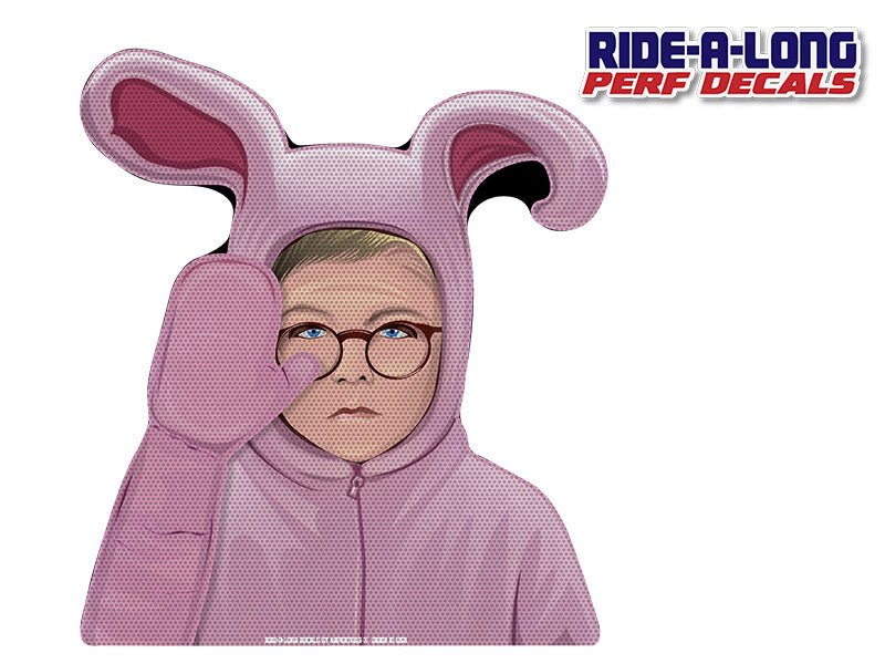 Pink Nightmare Bunny *RIDE A LONG* Perforated Decal - Angler's Pro Tackle & Outdoors