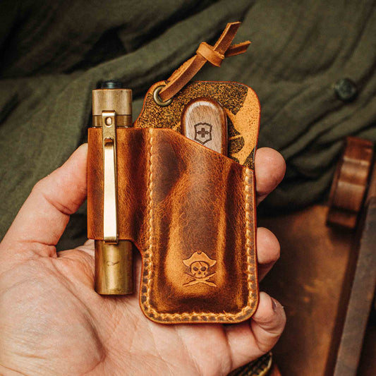 Pirate Goods Knife Sheath - Sailor | Leather EDC | Pocket Knife Holder - Angler's Pro Tackle & Outdoors