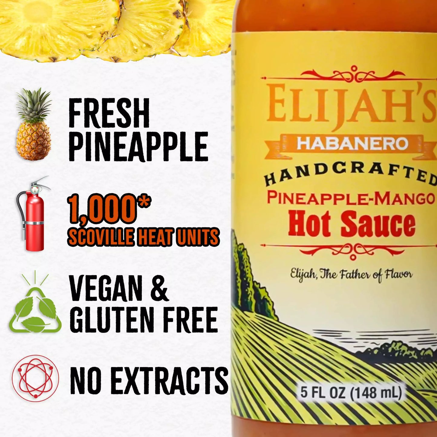 Elijah's Xtreme Pineapple-Mango Habanero Hot Sauce