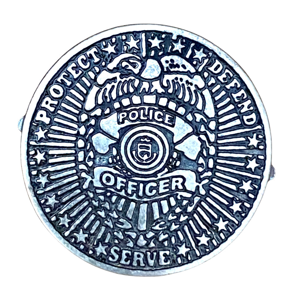Gone Country POLICE HEROES BLACK SHANTUNG STRAW