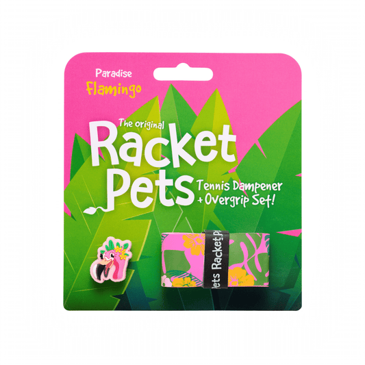 Racket Pets Flamingo Tennis Overgrip Tape and Matching Shock Absorbing Dampener for Tennis Racket - Angler's Pro Tackle & Outdoors