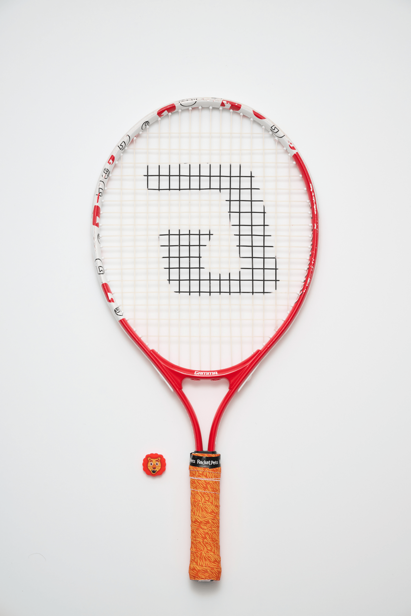 Racket Pets Lion Orange Tennis Overgrip Tape and Matching Shock Absorbing Dampener for Tennis Racket - Angler's Pro Tackle & Outdoors
