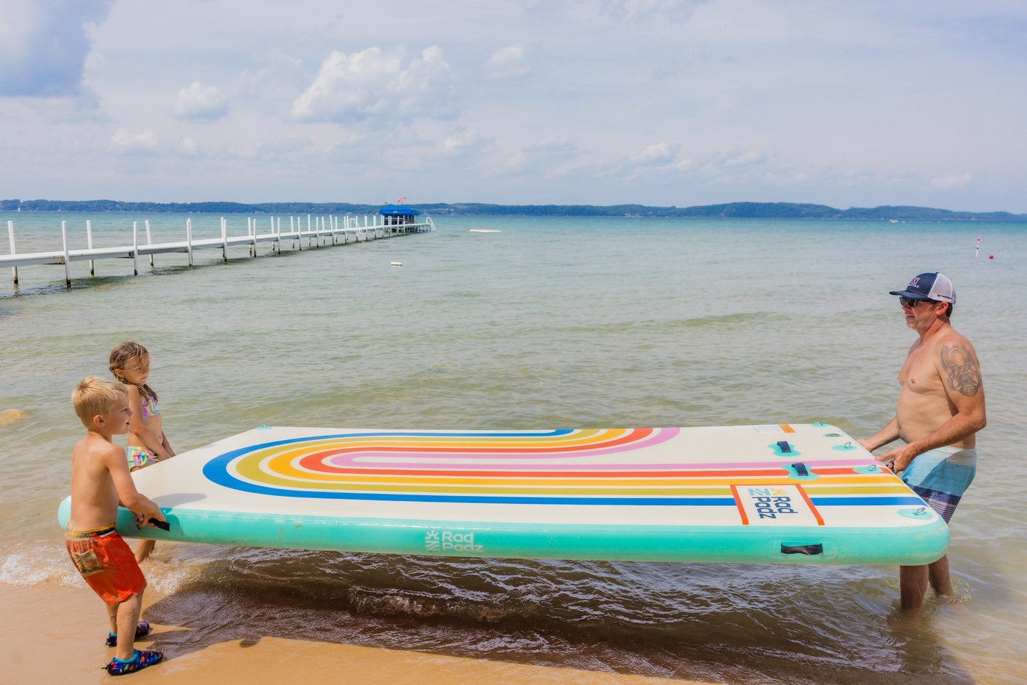 RadPadz Cannonballer | Retro | 6’ x 12’ Inflatable Platform