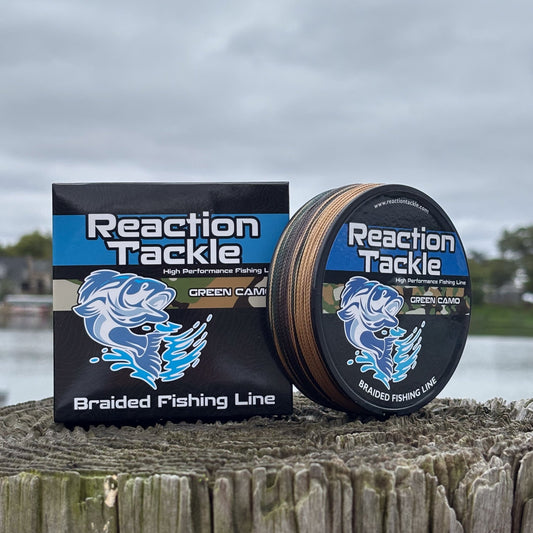 Reaction Tackle Braided Fishing Line - Green Camo - Angler's Pro Tackle & Outdoors
