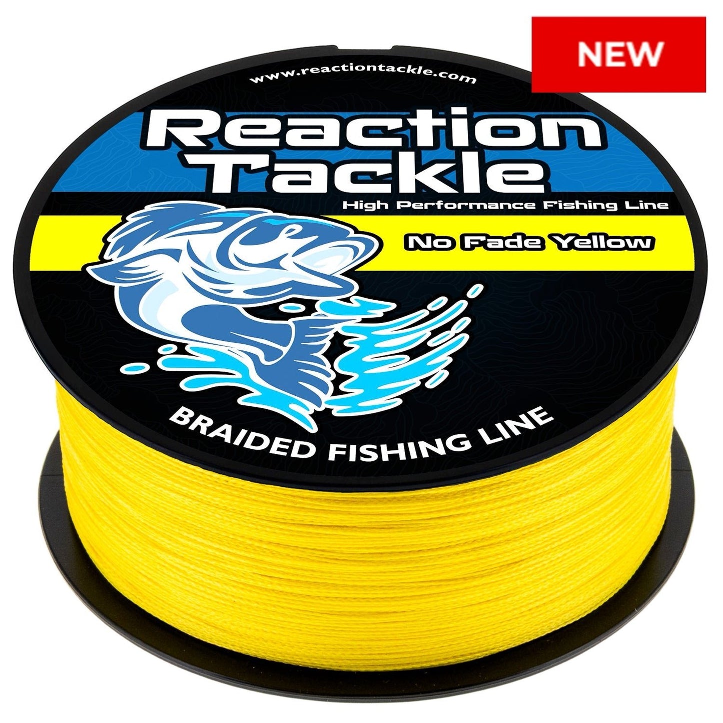 Reaction Tackle Braided Fishing Line - NO FADE Yellow - Angler's Pro Tackle & Outdoors