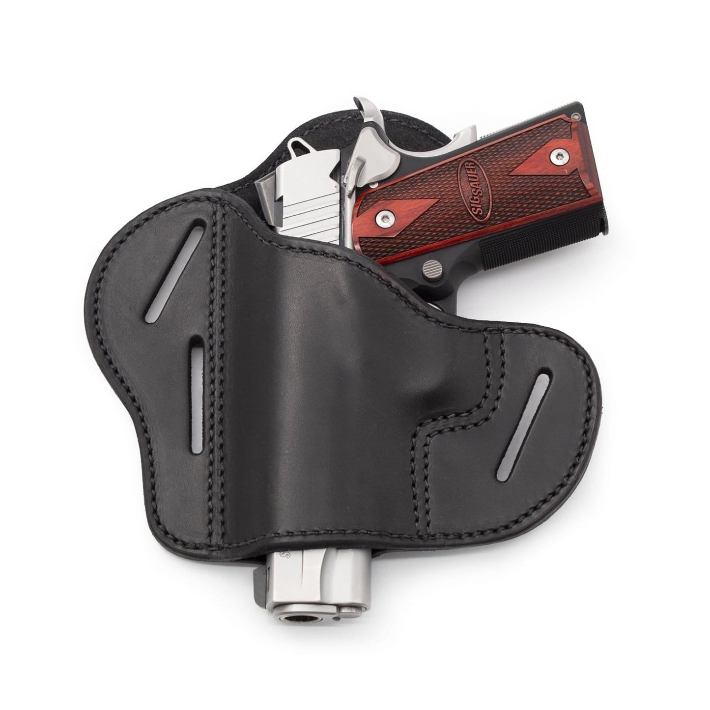 Relentless Tactical The Ultimate Leather Gun Holster | 3 Slot Pancake Style Belt Holster | Handmade in the USA! | Fits all 1911 Style Handguns - Angler's Pro Tackle & Outdoors