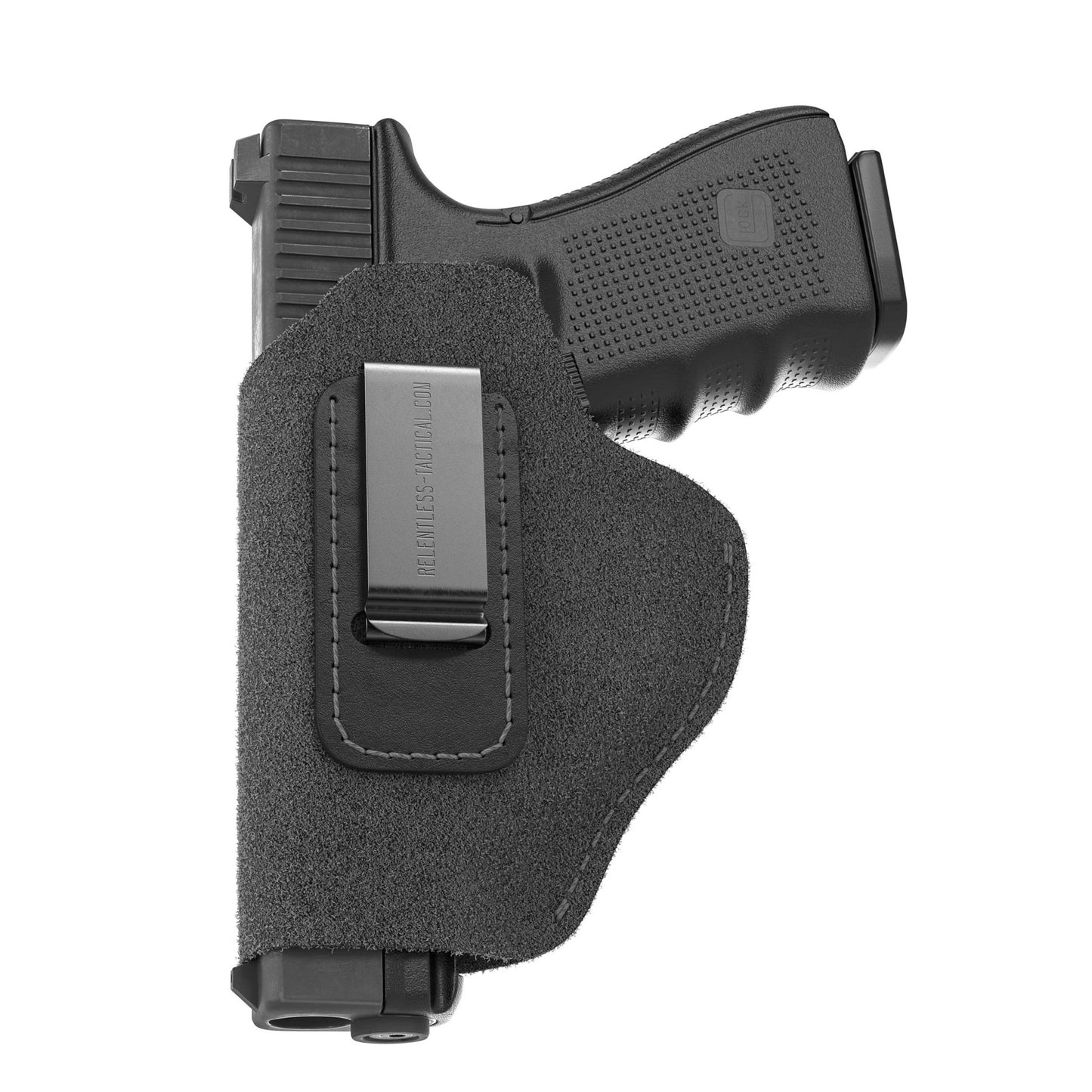 Relentless Tactical The Ultimate Suede Leather IWB Holster Large Size | Fits S&W Shield/Glock/XD - Lifetime Warranty - Made in USA - Angler's Pro Tackle & Outdoors