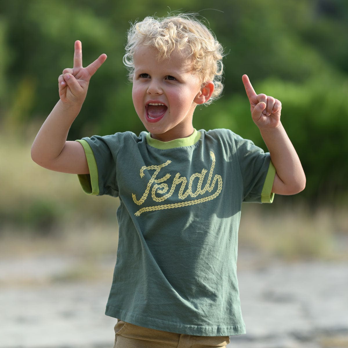 River Road Feral Vintage Ringer | Forest (Youth)