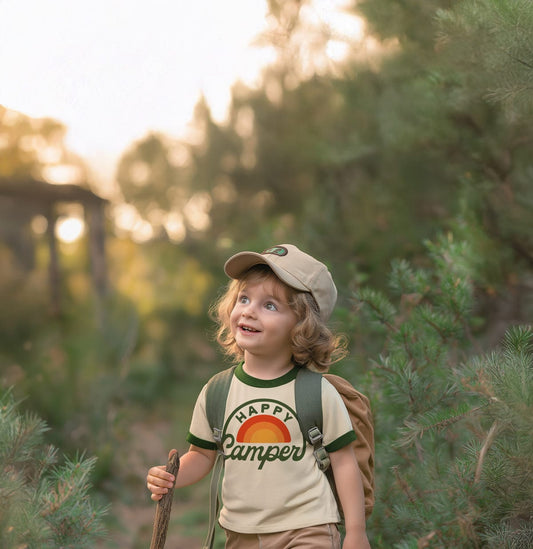 River Road Happy Camper Vintage Ringer (Youth)