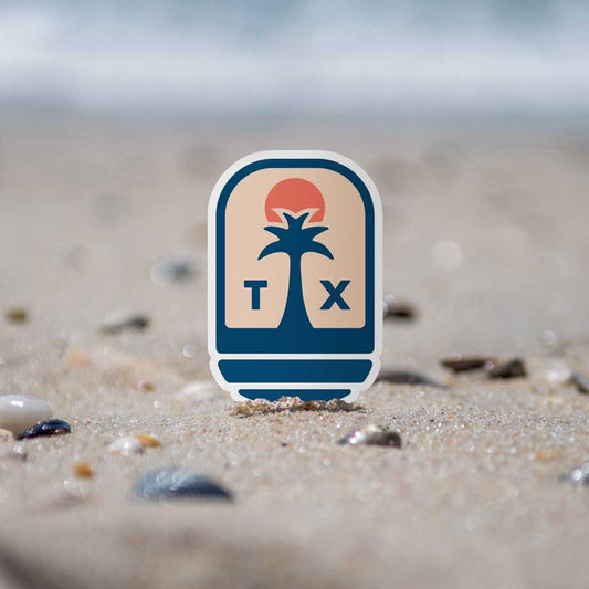 River Road Texas Palm Sticker