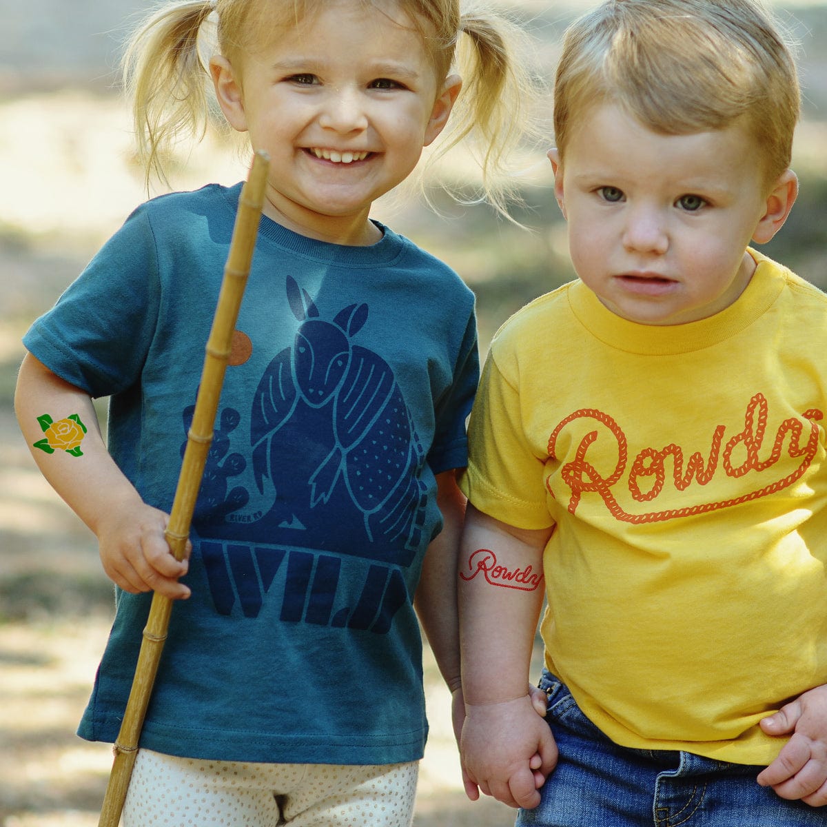 River Road Yellow Rose Temporary Tattoo