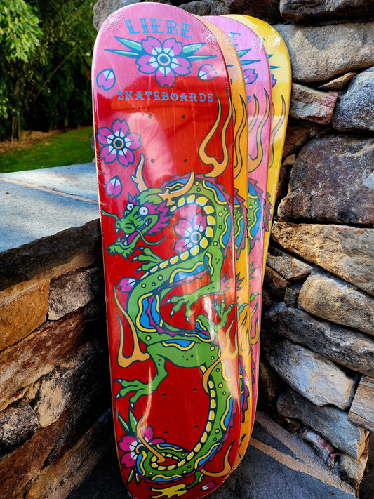 Liebe Skateboards Liebe Grom Squad – Neon Dragon Decks