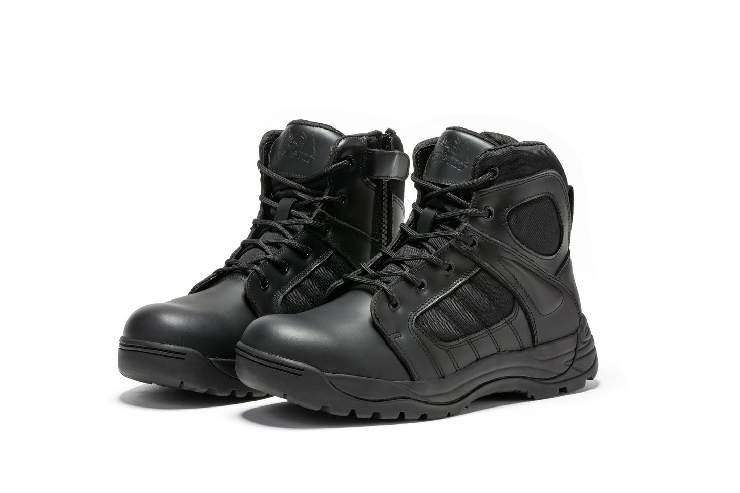 RockRooster Botas Pro Black Men's 6 inch Side Zipper Rubber Sole Tactical Boots BMP111BK - Angler's Pro Tackle & Outdoors