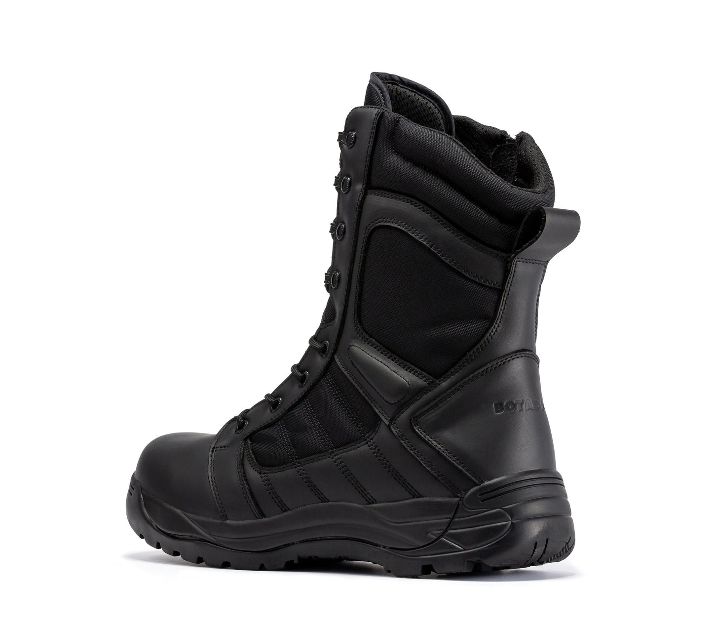 RockRooster Botas Pro Black Men's 8 inch Side Zipper Rubber Sole Tactical Boots BMP110BK - Angler's Pro Tackle & Outdoors