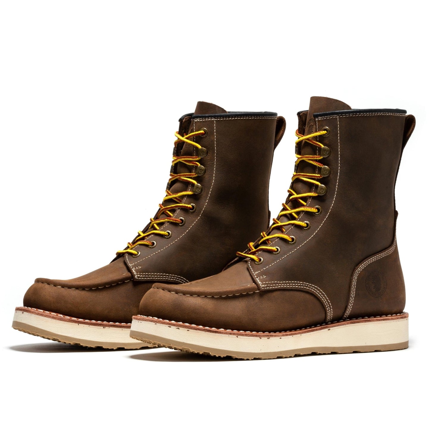 RockRooster Mantua Men's 8 inch Dark Brown Soft Toe Wedge Work Boots SAP308 - Angler's Pro Tackle & Outdoors