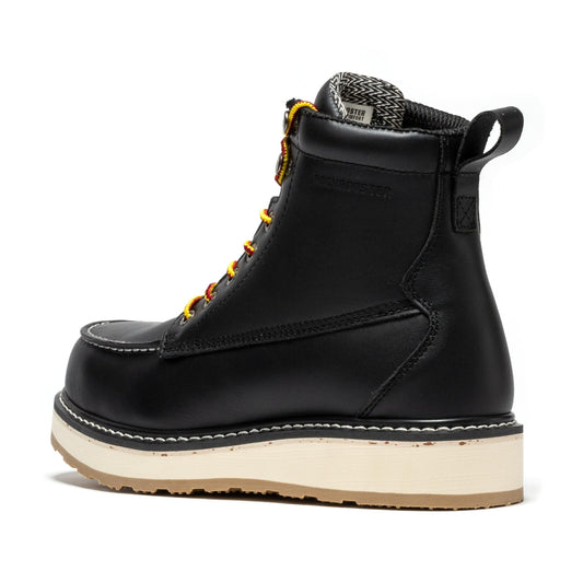 RockRooster Trinidad Men's 6 inch Black Steel Toe Wedge Work Boots SAP2301