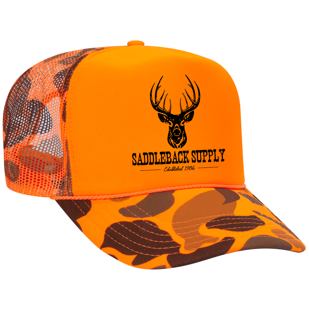 Saddleback Supply Deer Hunting Blaze Camo Foam Hat - Angler's Pro Tackle & Outdoors