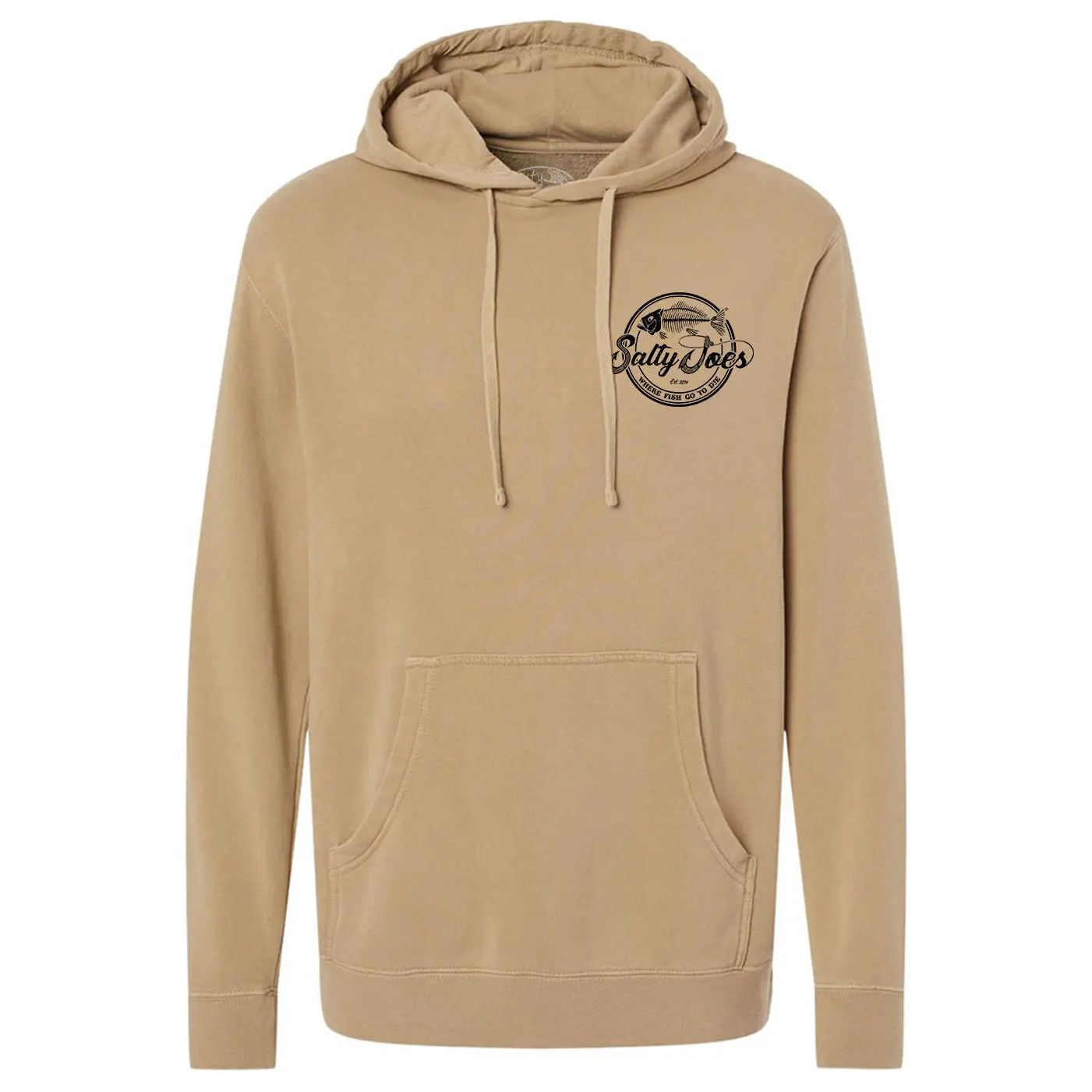 Salty Joe's Skeleton Hook Pigment - Dyed Fishing Hoodie - Angler's Pro Tackle & Outdoors