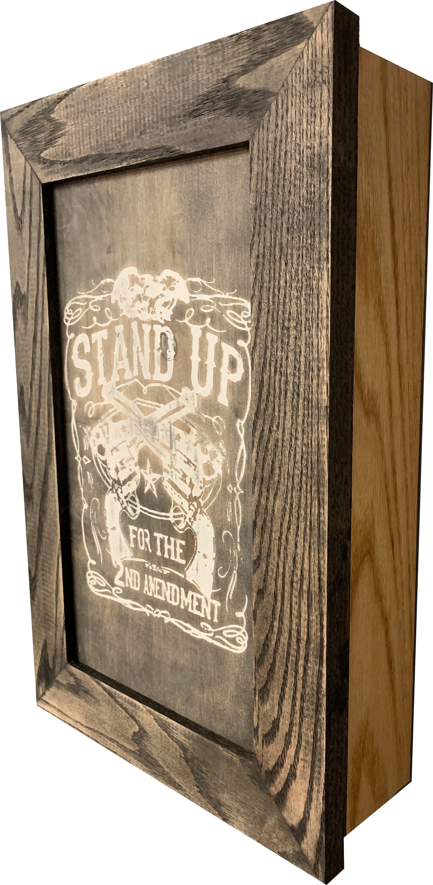 Bellewood Designs - Stand Up for the 2nd Amendment Hidden Gun Storage Firearm Concealment Wall Decor
