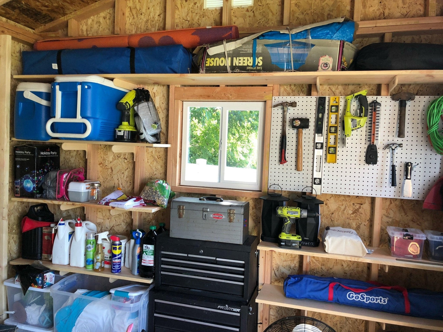 HangThis Up - Shed Shelf Bracket Kit (For 8-10" Shelving), Shed Organization/Organizer, Yard Shed, Shelving Rapid Install