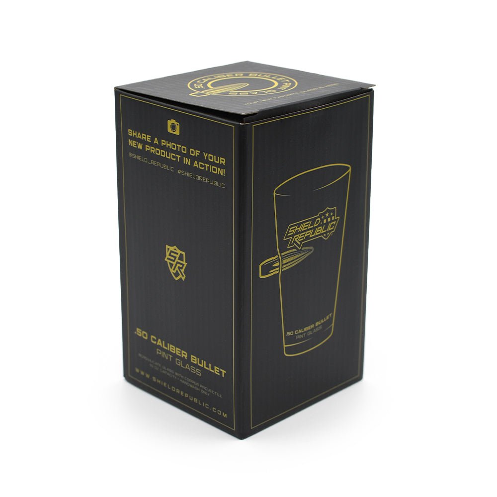 Shield Republic Black Tattered Flag - Pint Glass - Angler's Pro Tackle & Outdoors