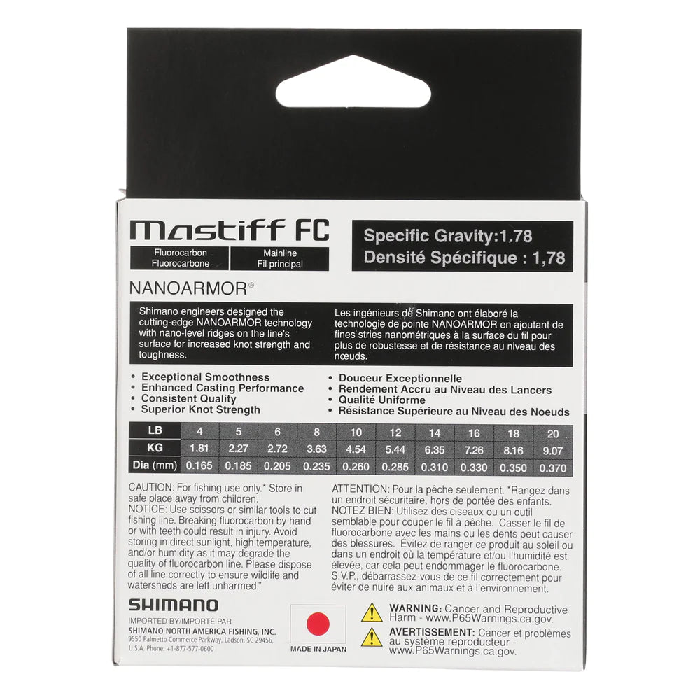 Shimano Mastiff FC Fluorocarbon Line - Angler's Pro Tackle & Outdoors