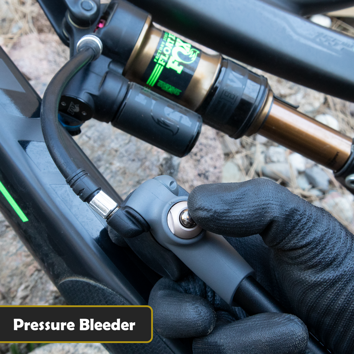 JACO ShockPro™ Mountain Bike Shock Pump with Gauge - 300 PSI