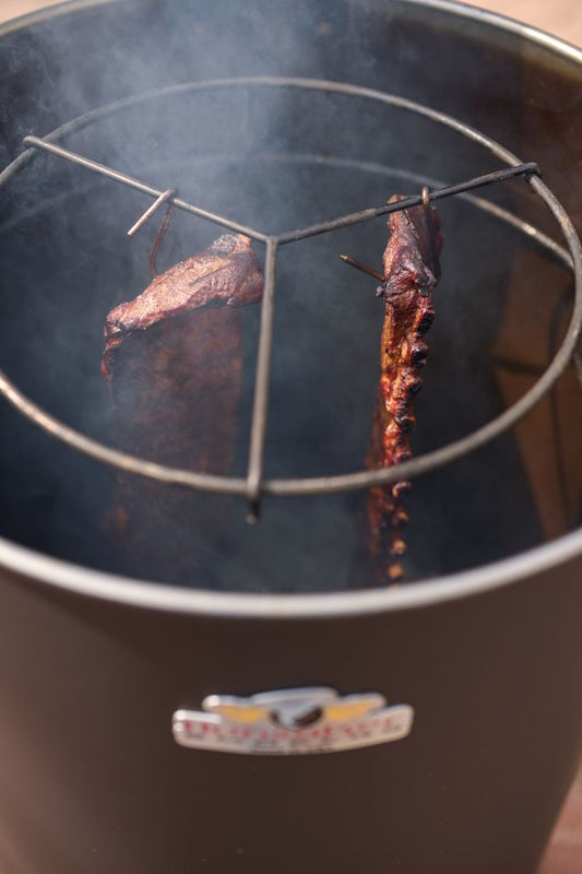 Hunsaker Vortex Smokers Stainless Steel Rib Hanger with Hooks For Hunsaker 55 Gallon Drum