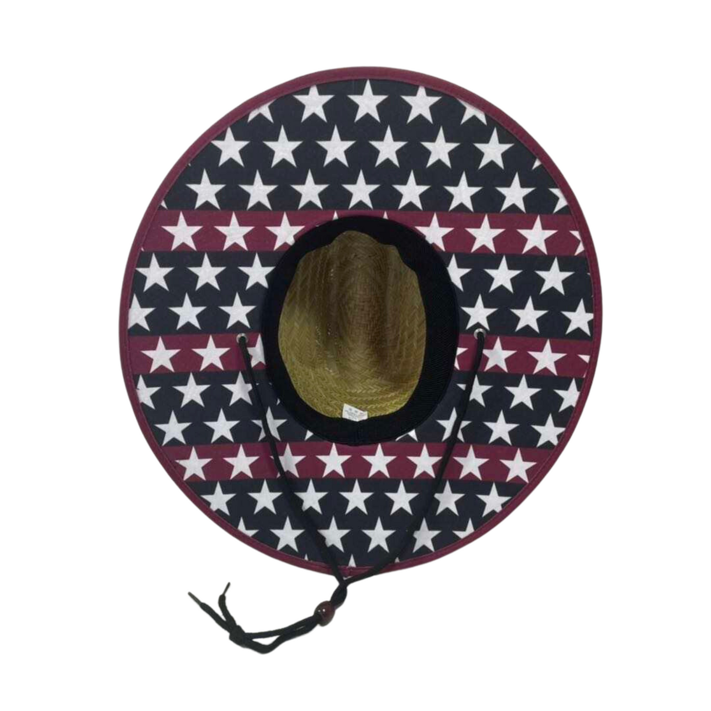 COR Surf Straw Lifeguard Sun Hats for Adults - Patriotic
