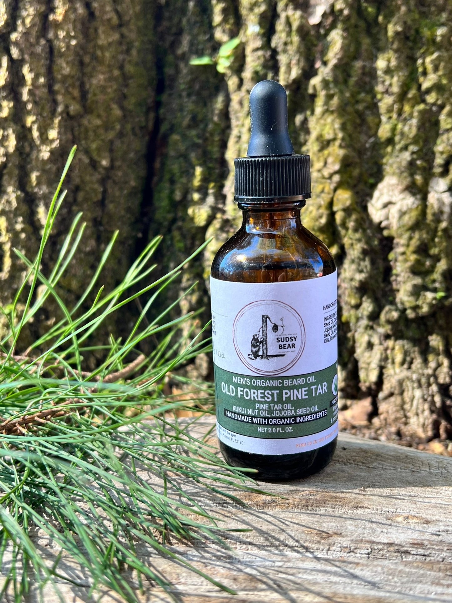 Sudsy Bear - Old Forest Pine Tar Organic Beard Oil - Angler's Pro Tackle & Outdoors