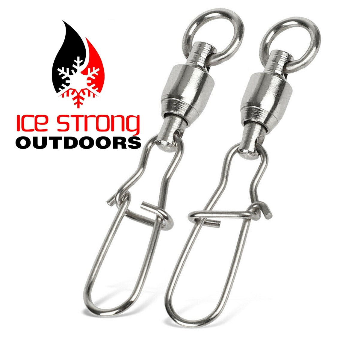 Ice Strong Outdoors - Premium Ball Bearing Welded Ring Swivels