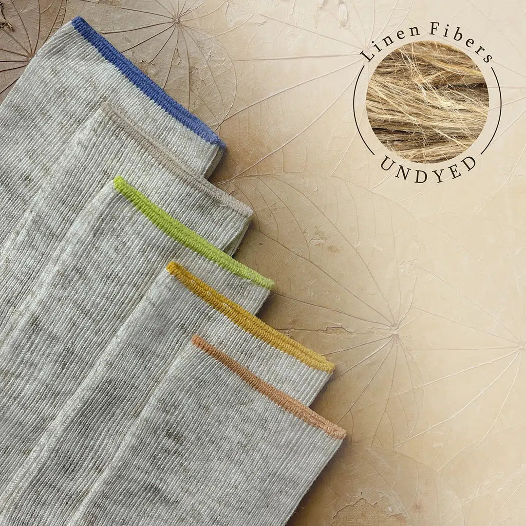 GoWith Men's Thin Linen & Cotton Blend Crew Diabetic Socks