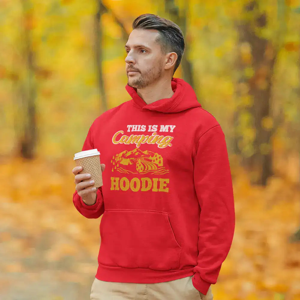Outdoorzees This Is My Camping Men Adult Fleece Hoodie