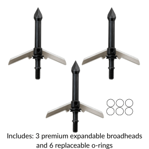 TOTA 2 Blade Expandable Mechanical Broadhead | 2.25 Inch Cutting Diameter |TOTA | 100 grain