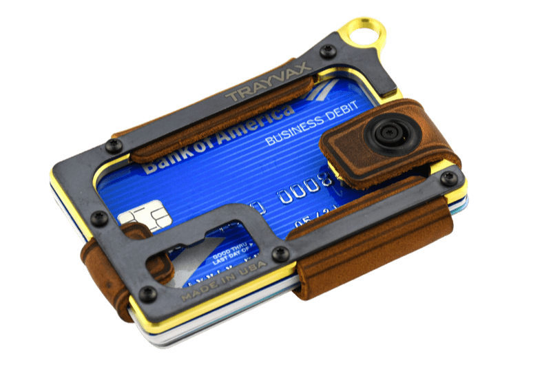 Trayvax Contour Wallet - Brass Tobacco Brown