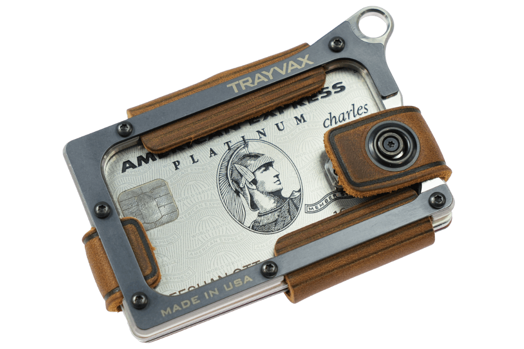 Trayvax Contour Wallet - Raw Tobacco Brown