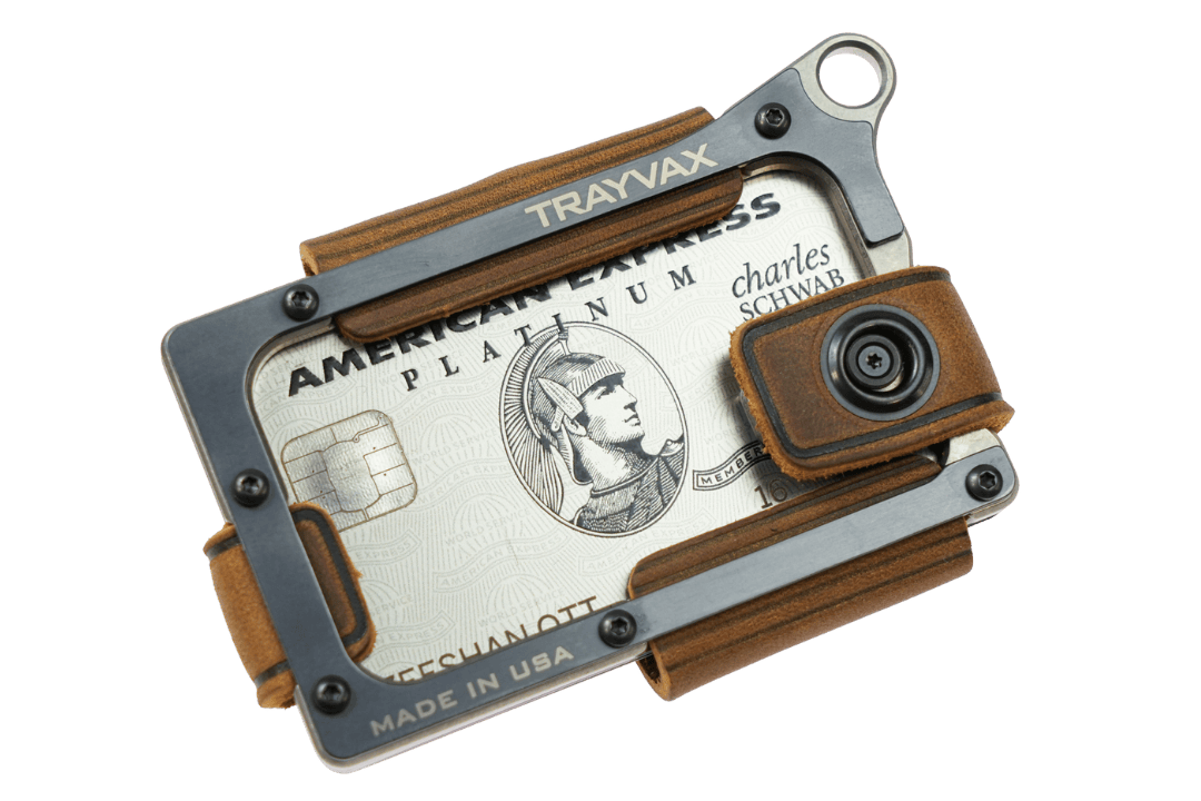Trayvax Contour Wallet - Titanium Tobacco Brown