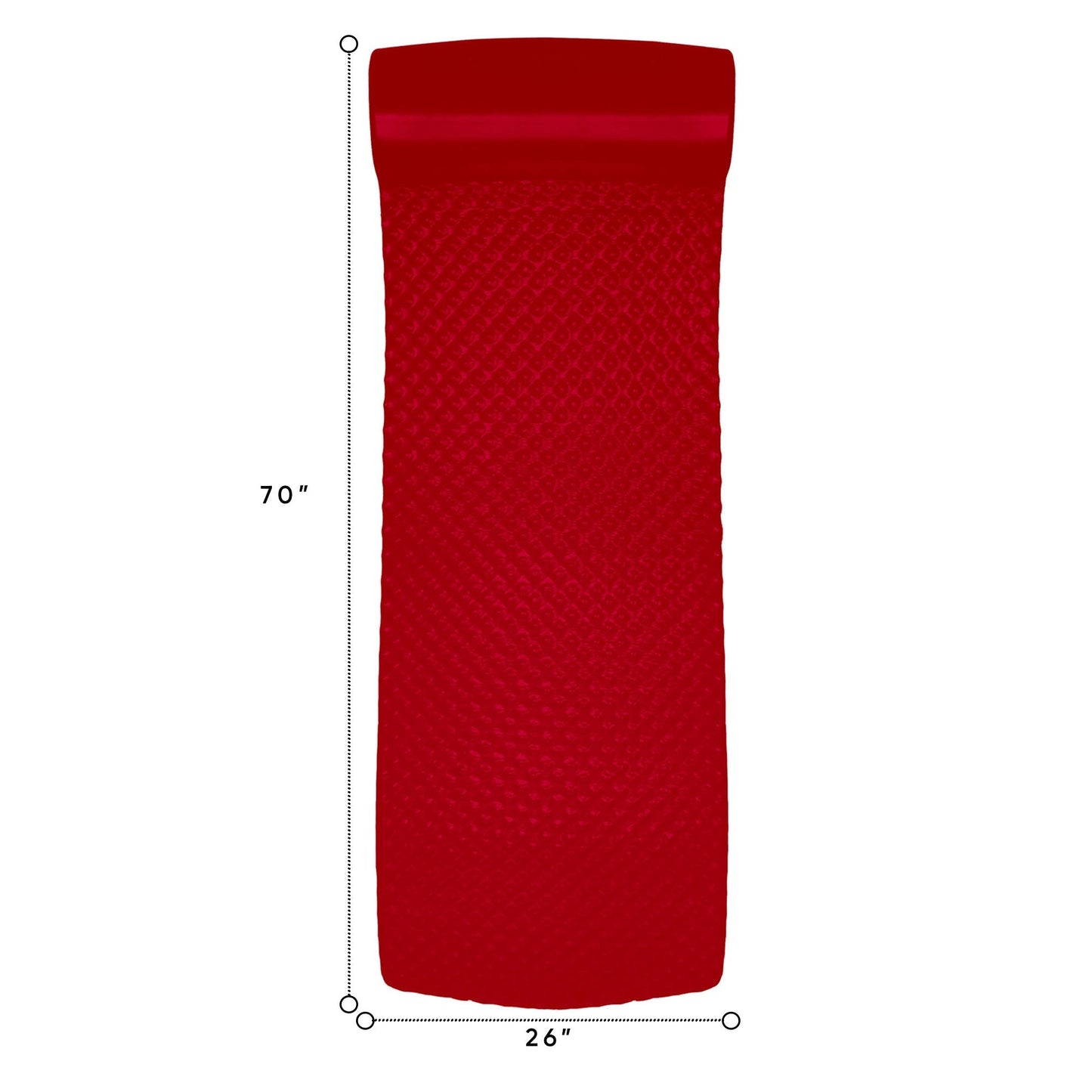 TRC Recreation Super Soft 2 Inch Thick Vinyl Foam Swimming Pool Float Mat, Red - Angler's Pro Tackle & Outdoors