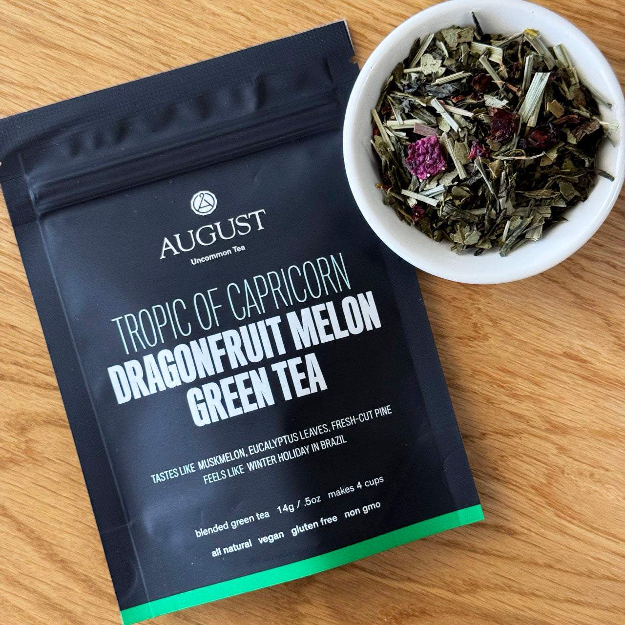 August Uncommon Tea Tropic of Capricorn - Dragonfruit Melon Green Tea