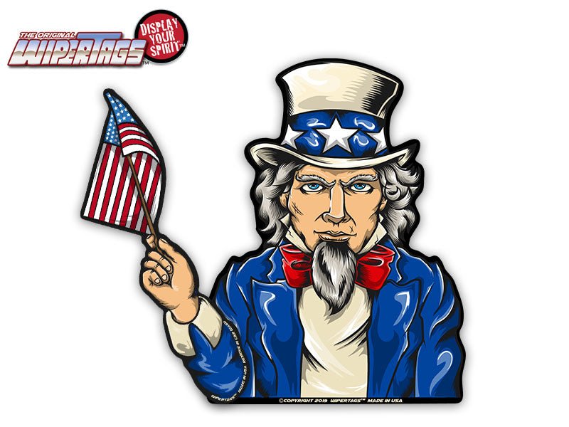 Uncle Sam Waving USA Flag WiperTags - Angler's Pro Tackle & Outdoors