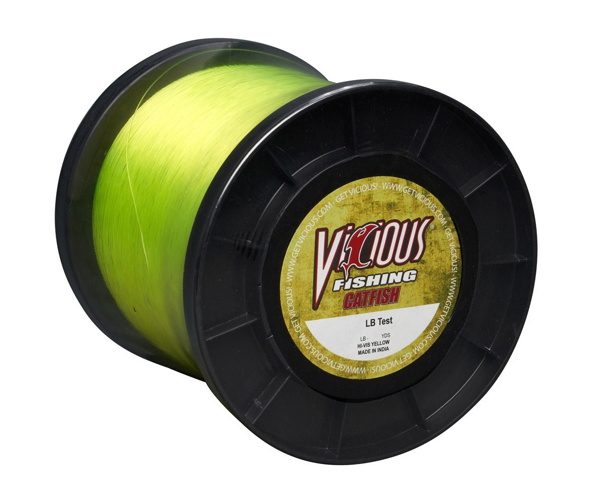 Vicious Catfish Hi - Vis Yellow Mono - 40 Lb Test - Angler's Pro Tackle & Outdoors