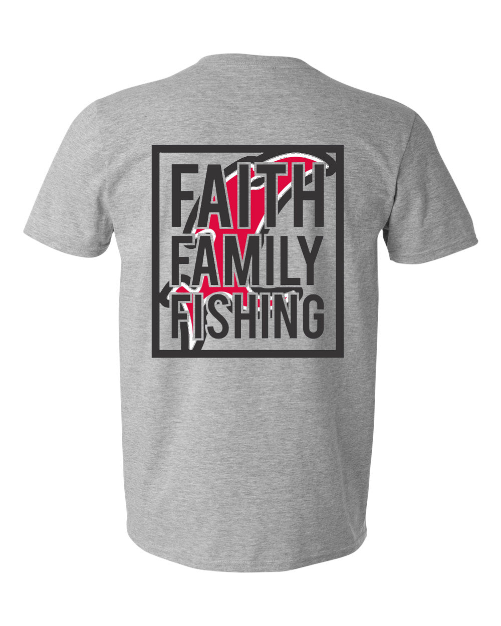 Vicious Faith, Family & Fishing Tee - Premium Gray - Angler's Pro Tackle & Outdoors