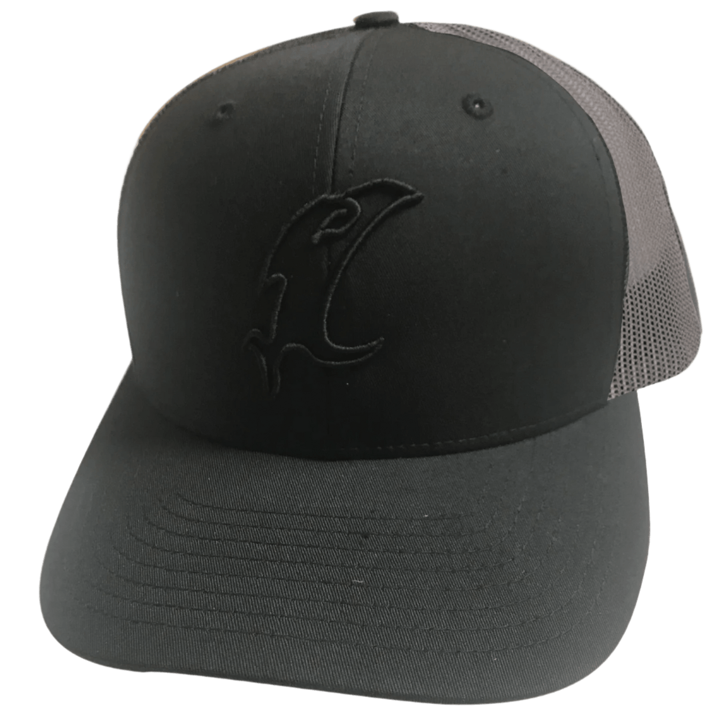 Vicious Fishing "Vic" Outline Black & Charcoal Adjustable Hat - Angler's Pro Tackle & Outdoors