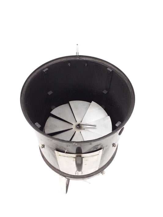 Hunsaker Vortex Smokers Vortex Charcoal Basket for WSM & Drum Cookers - Heavy Duty 14 Gauge Steel -Made in the USA - Promotes Even Cooking, Helps Prevent Burning - Round Design with Built-In Ash Plate